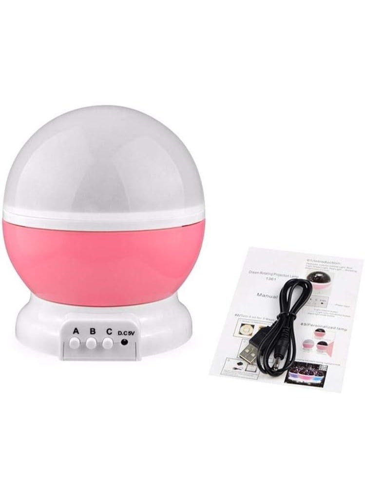 Rotating LED Night Light Projector with Sky, Moon & Stars Design – Multicolor Decorative Lamp with USB Charging – Ideal for Bedroom, Kids Room & Gift - Image 5